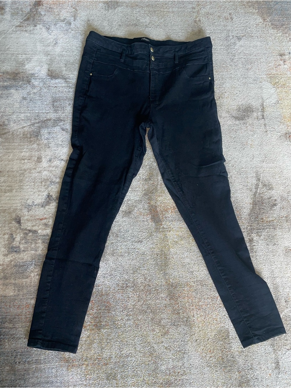 Black Skinny Jeans for Women with Stretch Waistband size 20 Plus Size